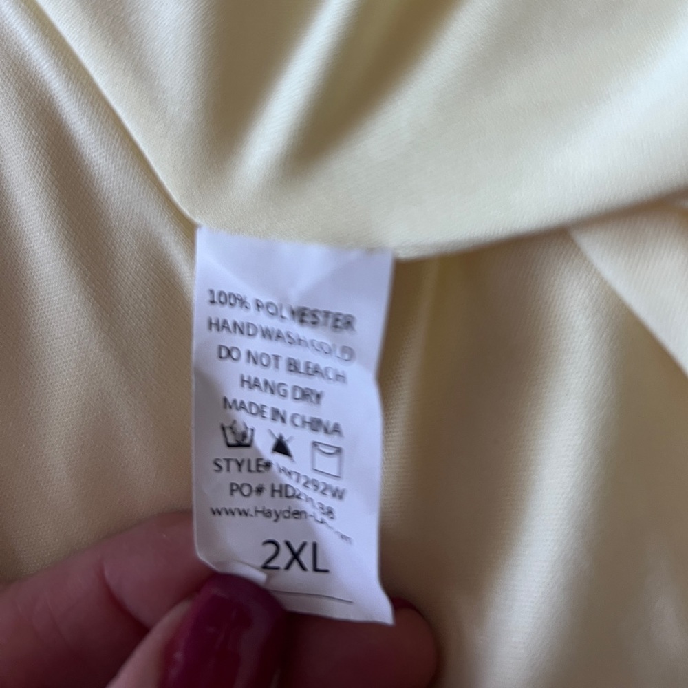 Yellow Ruffle Sleeve Dress 2x by Hayden - Picture 2 of 16